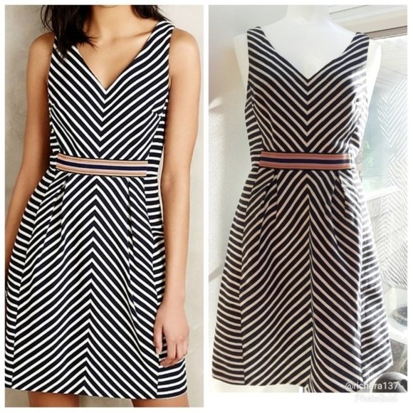 Anthropologie Dresses & Skirts - Anthropologie Maeve Mitered Stripe Dress 6